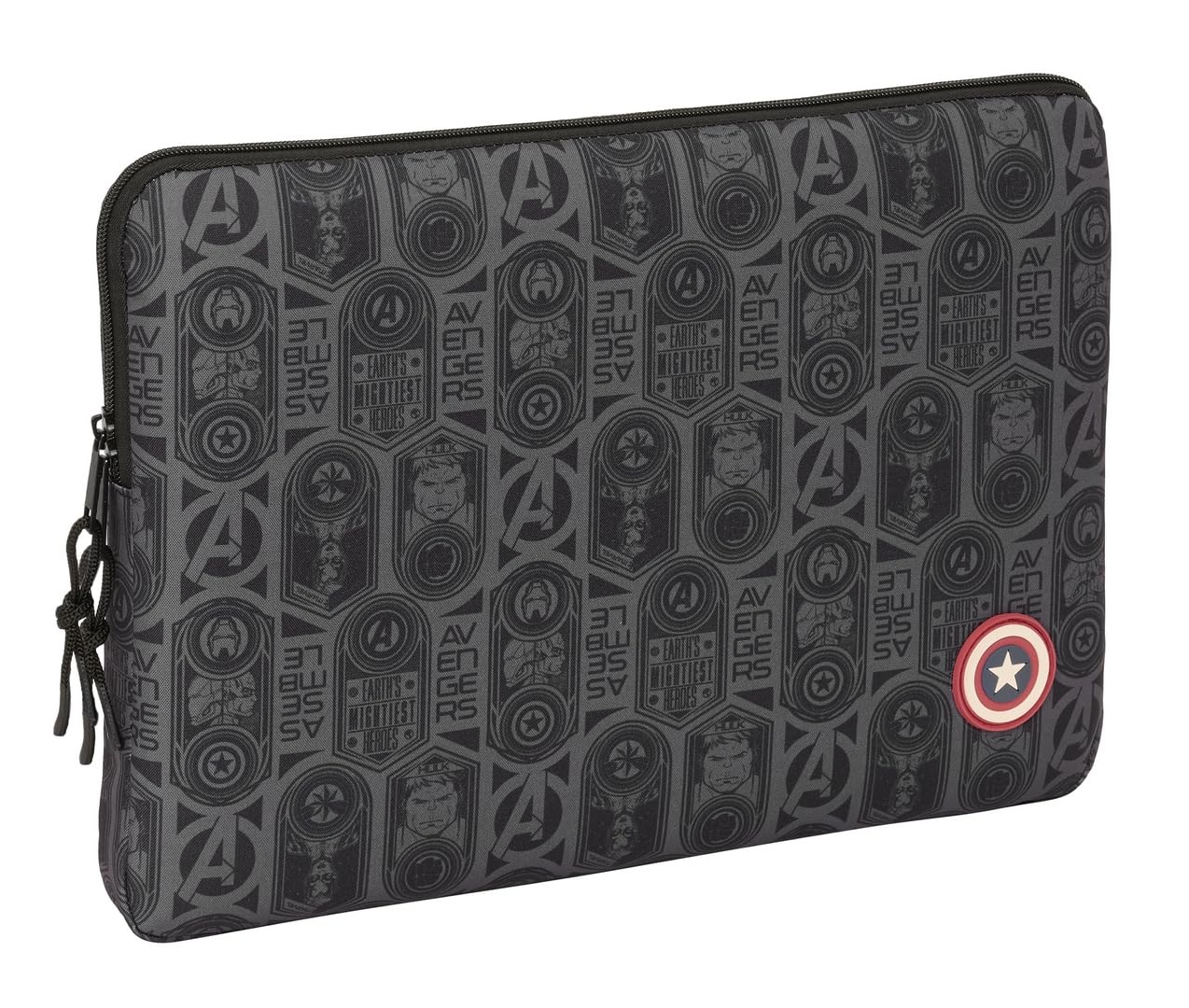 Safta AVENGERS VENDETTA – Laptop Sleeve 15.6 Inches, Backpack, Ideal for Children of Different Ages, Comfortable and Versatile, Quality and Resistance, 39.5 x 3.5 x 27.5 cm, Black/White, M, Casual