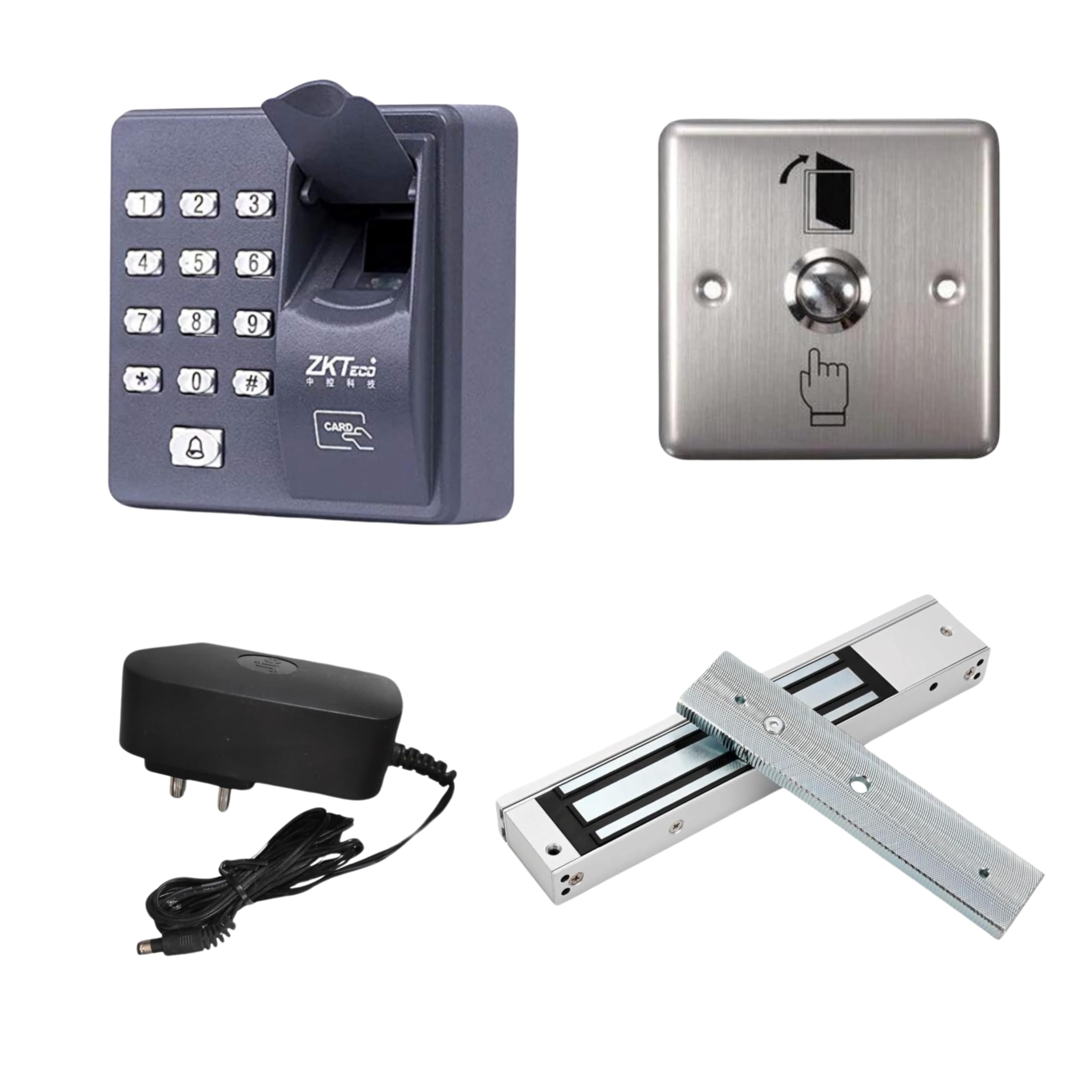 NAVKAR SYSTEMS Fingerprint Access Control System with EM Lock, Exit Push Button and Adapter (Dark Grey, Standard) Fingerprint Access Control System with EM Lock, Exit Push Button and Adapter (B072KH74VM) Amazon Price History, Amazon Price Tracker