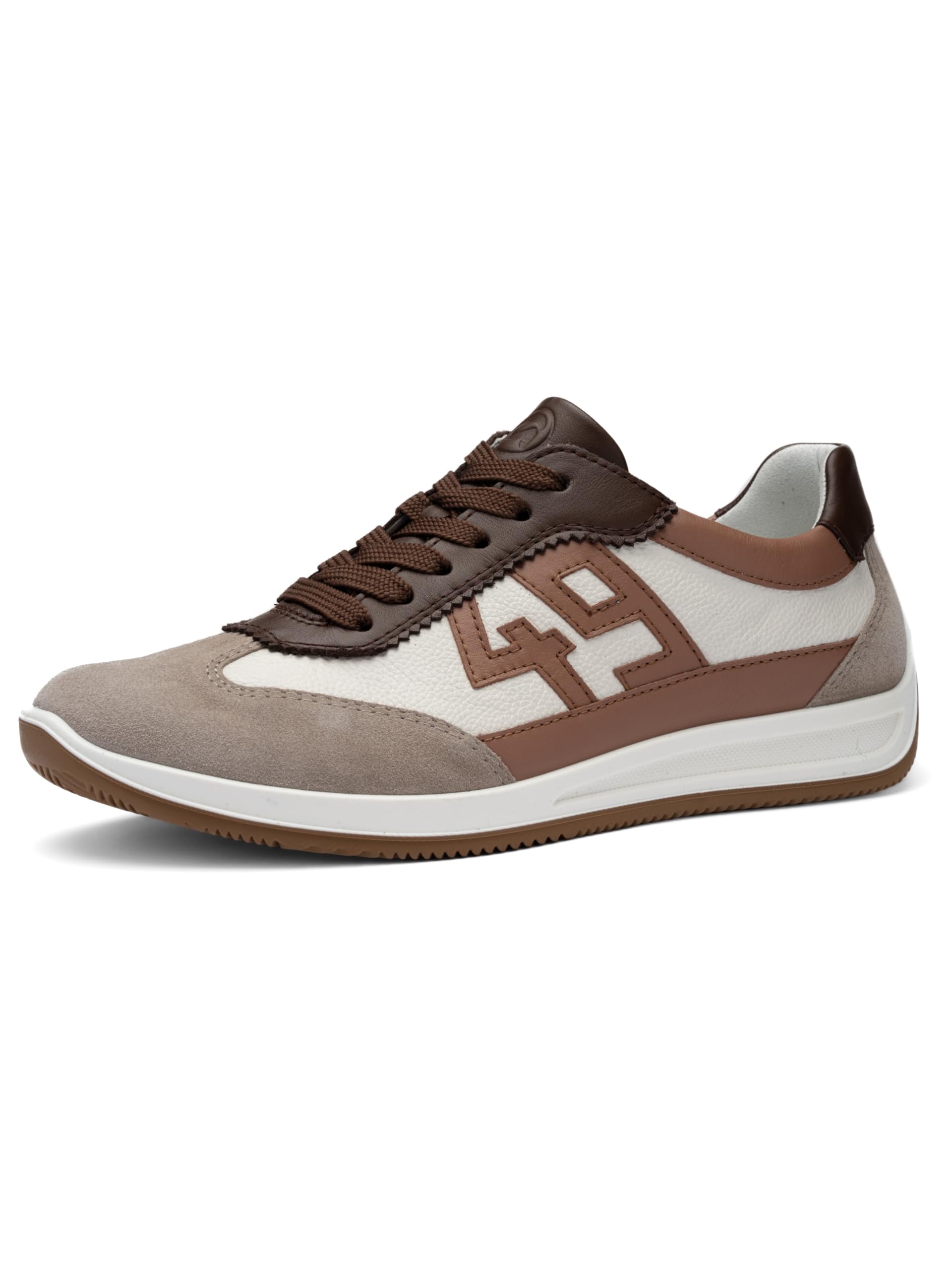 ara Men's Lando Trainers, Cashmere, Cream, Mousse, Mocca, 44 EU Wide