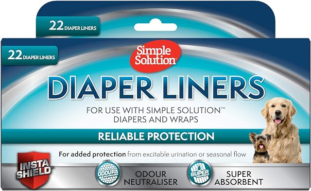 Simple Solution Disposable Female Dog Diaper Liners, Ultra Absorbency, 22 pack