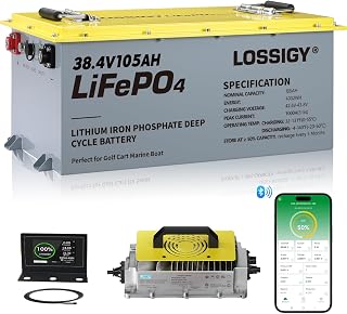 LOSSIGY 36V Lithium Golf Cart Battery