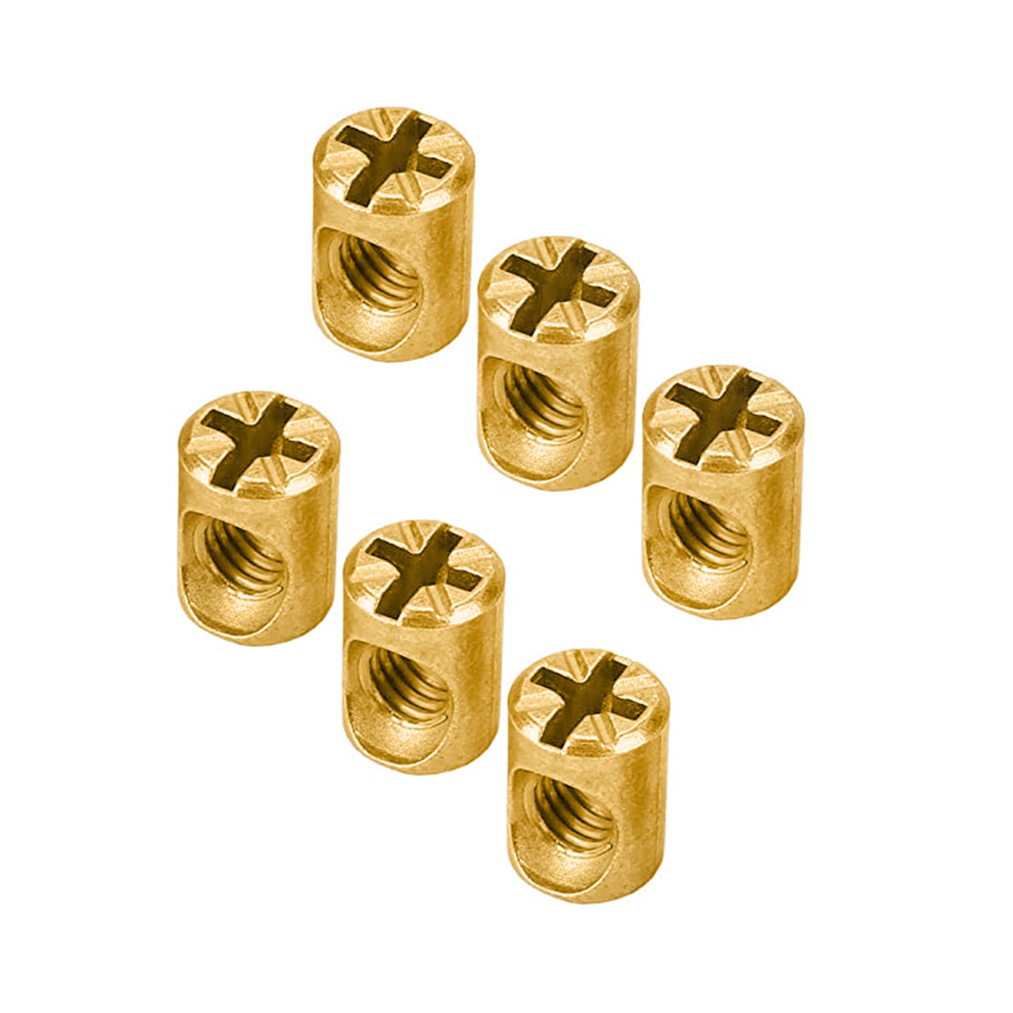 Rely®⇒VP INDUSTRIES (Pcs-25) M6x13 mm Cylinder Barrel Nut Phillips Head Cross Dowel Connector | For Fixing & Joining Drawers, Cabinets, Wardrobes, Cupboards, Beds & Furniture
