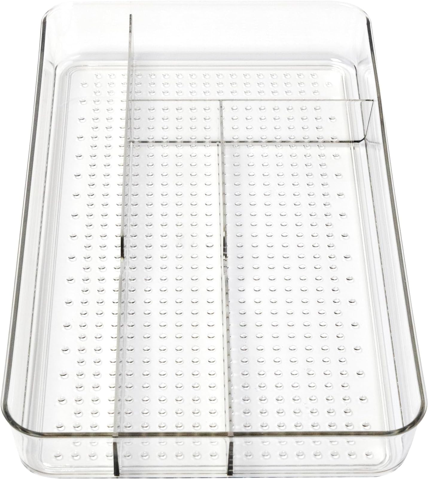 Dial Industries Small Cutlery, Utensil, Silverware Kitchen Drawer Organizer Tray, Clear