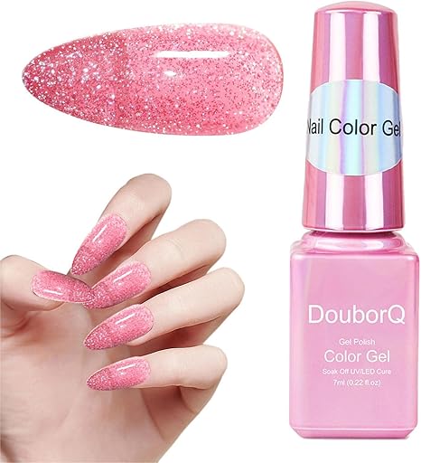 Amazon Co Jp クロームプラチナグリッタージェルネイルポリッシュ 6色キラキラシャイニーブラックシルバーピンクジェルポリッシュ Uvledソークオフマニキュアホームdiyマニキュアネイルサロンワニス Auxidwk ビューティー