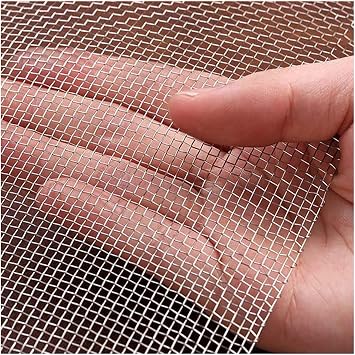304 Stainless Steel Woven Wire 10 Mesh, 2.3Mm Hole Air Vent Mesh Heat Resisting Screen Mesh, for Garden Fence Mesh, BBQ Wire Mesh, Cabinets Mesh Replacement