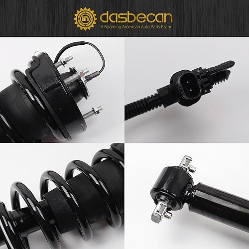 Vista 6 de Dasbecan 2 amortiguadores delanteros con resorte magnético compatible con Cadillac Escalade Chevy Suburban Tahoe GMC Yukon XL Sierra 1500 Reemplazo