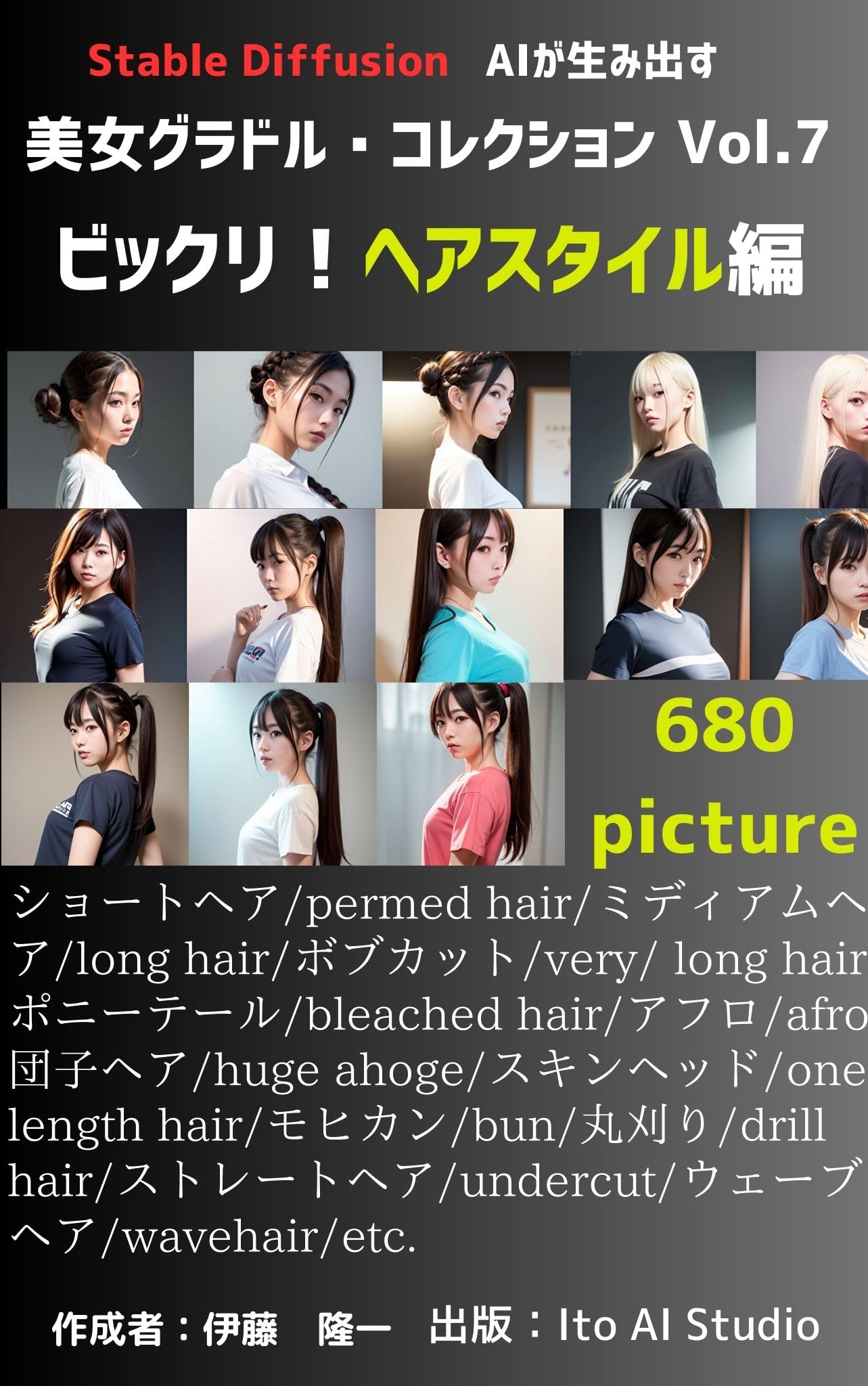 Livre IA Stable Diffusion pour s'inspirer de portraits manga originaux