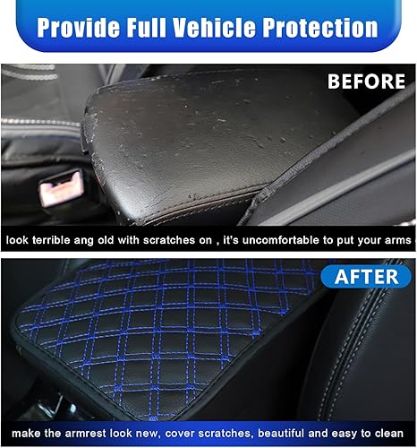 Miniatura 4 de ZKFAR 1 funda protectora impermeable para reposabrazos de automóvil, accesorios interiores de automóvil, almohadilla para reposabrazos de consola