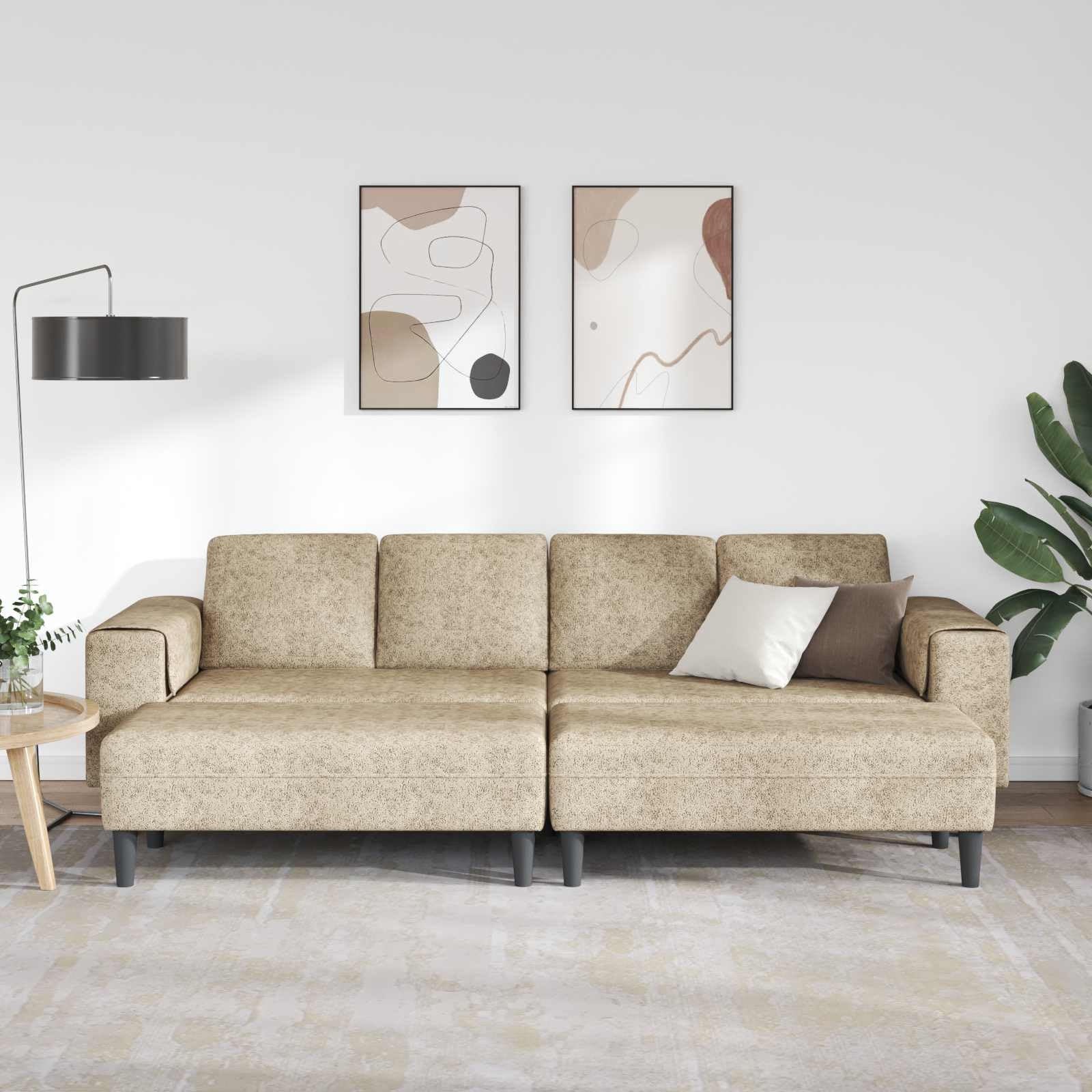 Minimalista resistente contrachapado salón elegante Gris Claro 250x77x76 cm