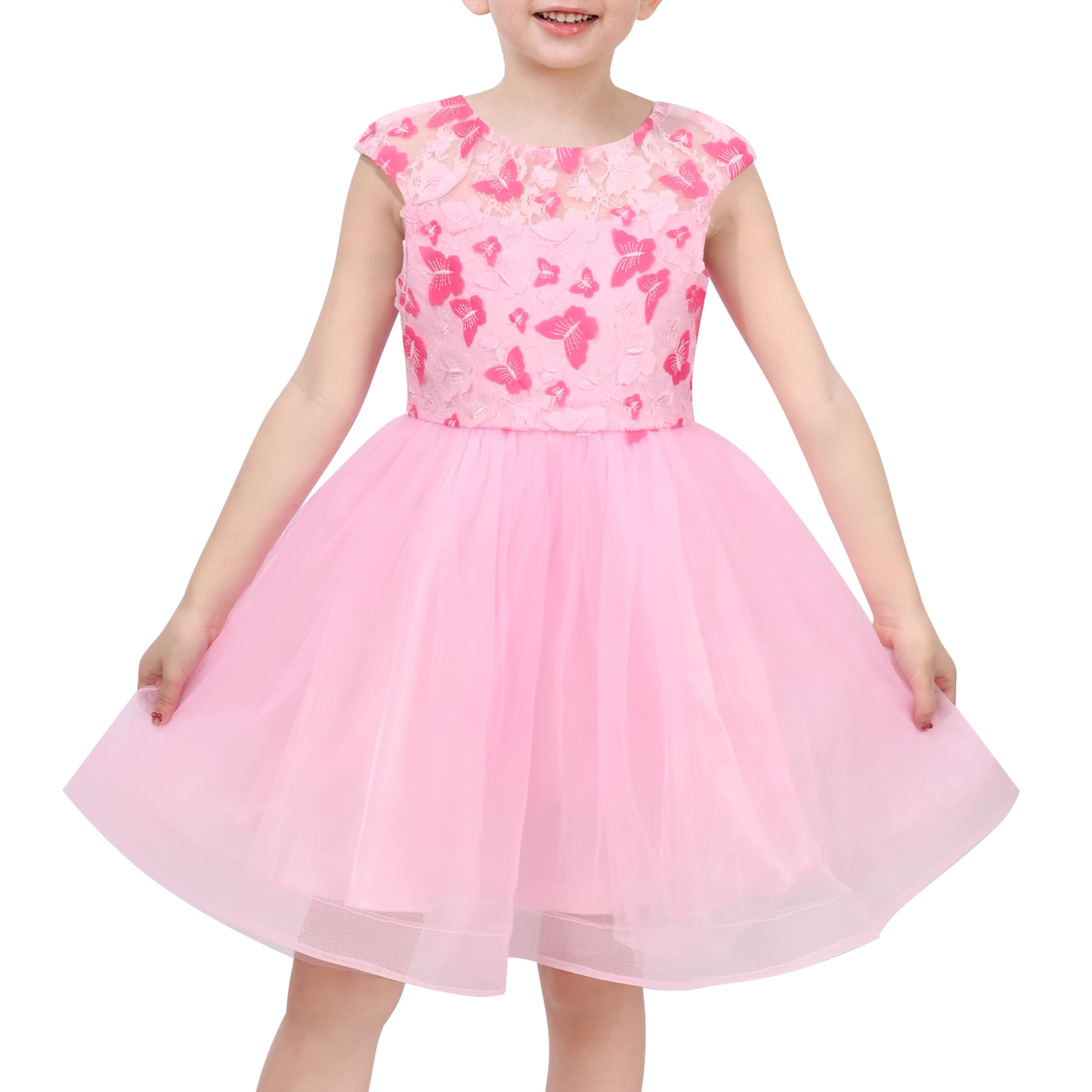 Sunny Fashion Flower Girls Dress Blue Belted Wedding Party Bridesmaid Size 4-12 — view 29