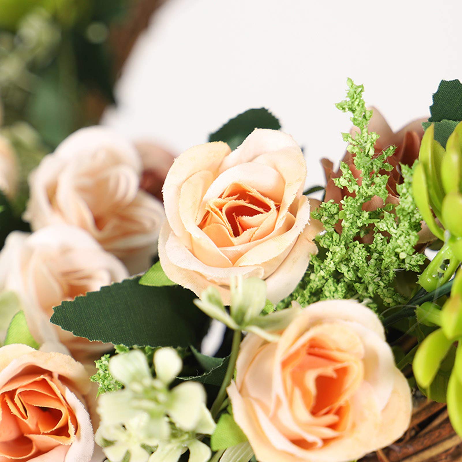 LIU- Mondform Simulation Rose Saftig Blumenkranz Ornamente Für Zuhause Haustür Wand Fenster Hochzeit Urlaub Party Dekor