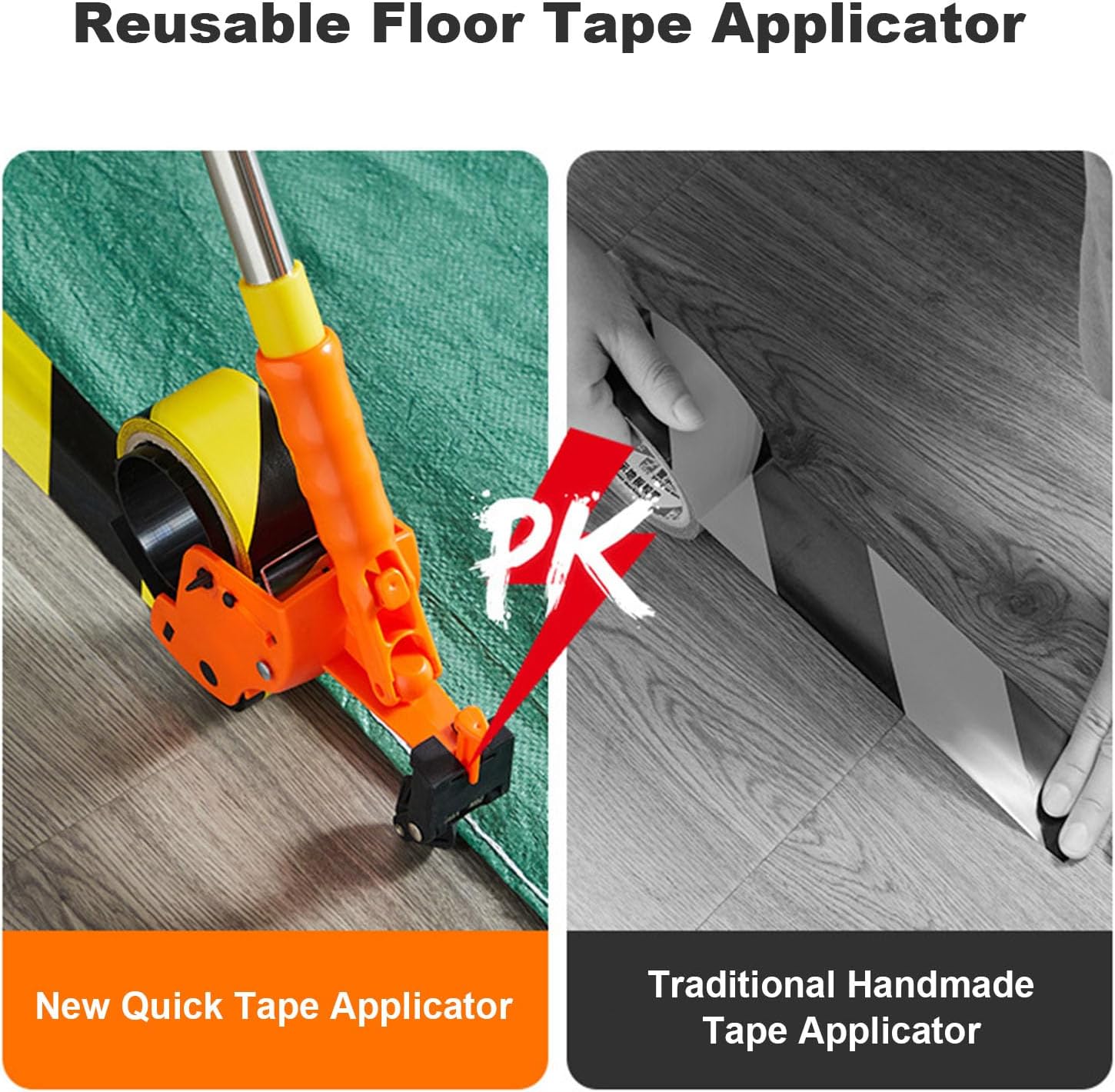 Pro Floor Protection Film & Duct Tape Applicator - All-in-One Tool for Fast, Bubble-Free Installation of Carpet Masking Film, Drop Cloths for Painting & Renovation