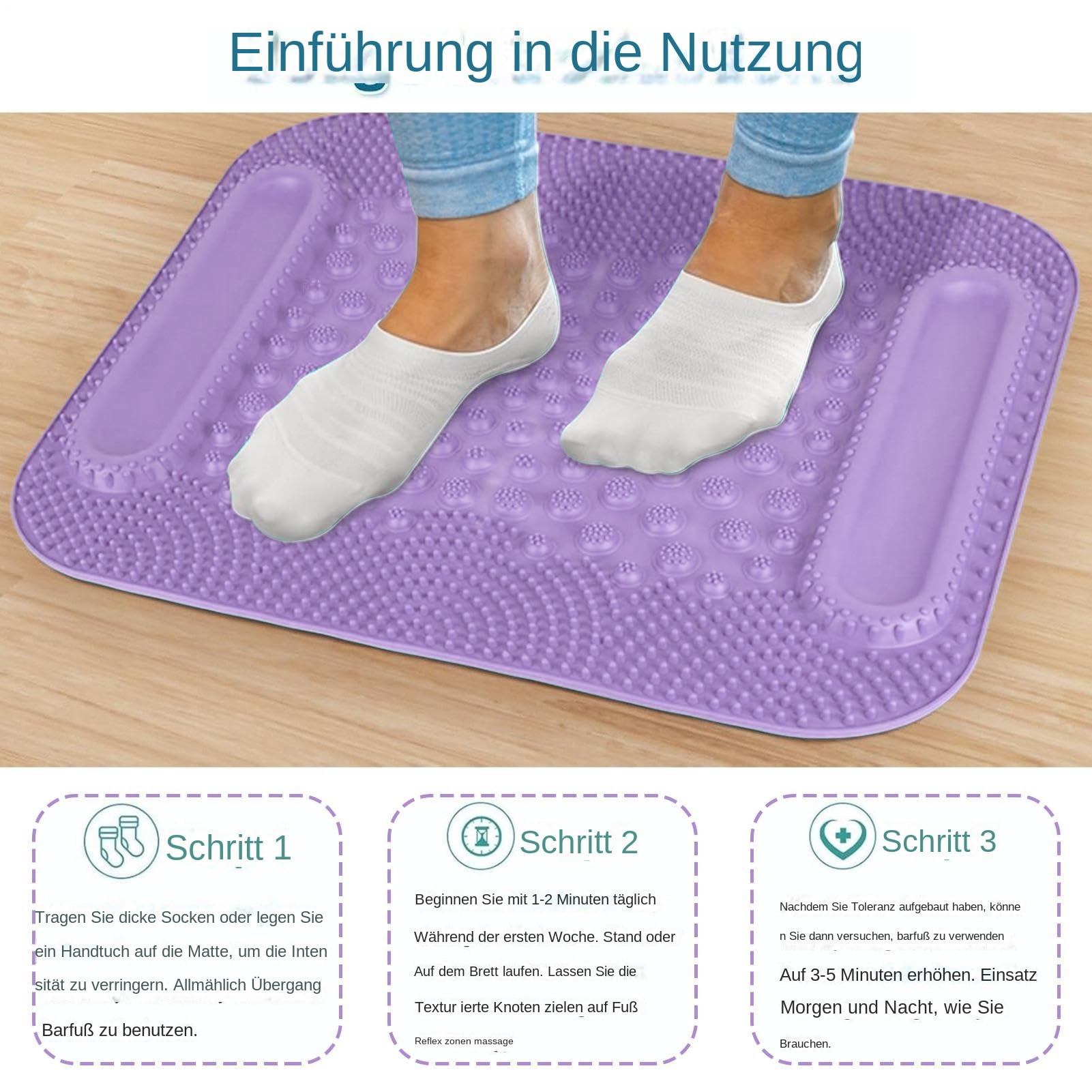 Tapis plantaire à points de pression Stimulateur jambes double rail à | Tapis de massage réflexologie plantaire Récupération Sanguine Pour Hommes Femmes Seniors Maison