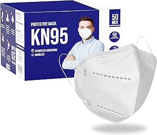 [50 PACK] 5-Ply Disposable Face Mask - Premium Material and Comfortable Fit for Safe and Effective Wear