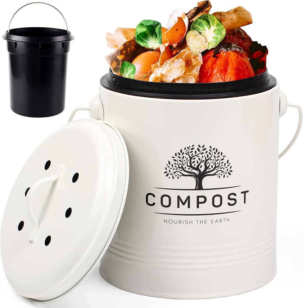 Perfnique 1.3-Gallon Kitchen Compost Bin