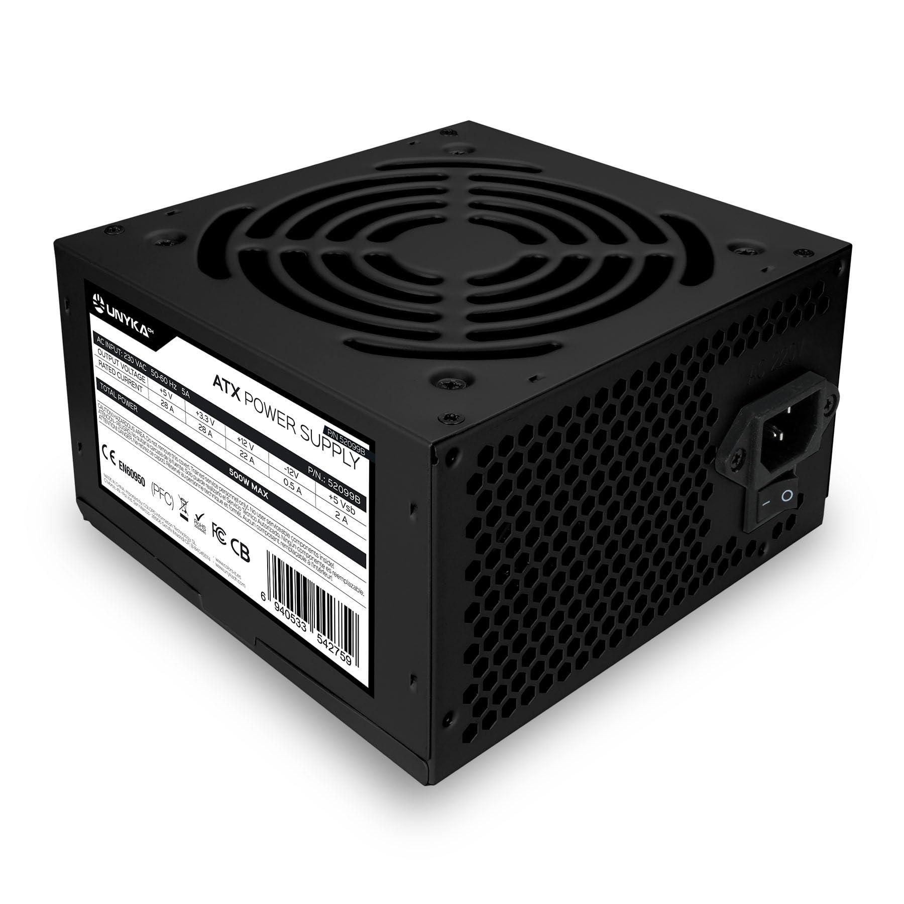 UNYKAch Aero C15 - Case per PC Micro ATX, USB-C frontale + USB 3.0, ventola da 80 mm inclusa, compatibile con mATX/ITX, GPU fino a 300 mm, 2 SSD + 2 HDD, alloggiamento esterno da 5,25" per DVD o