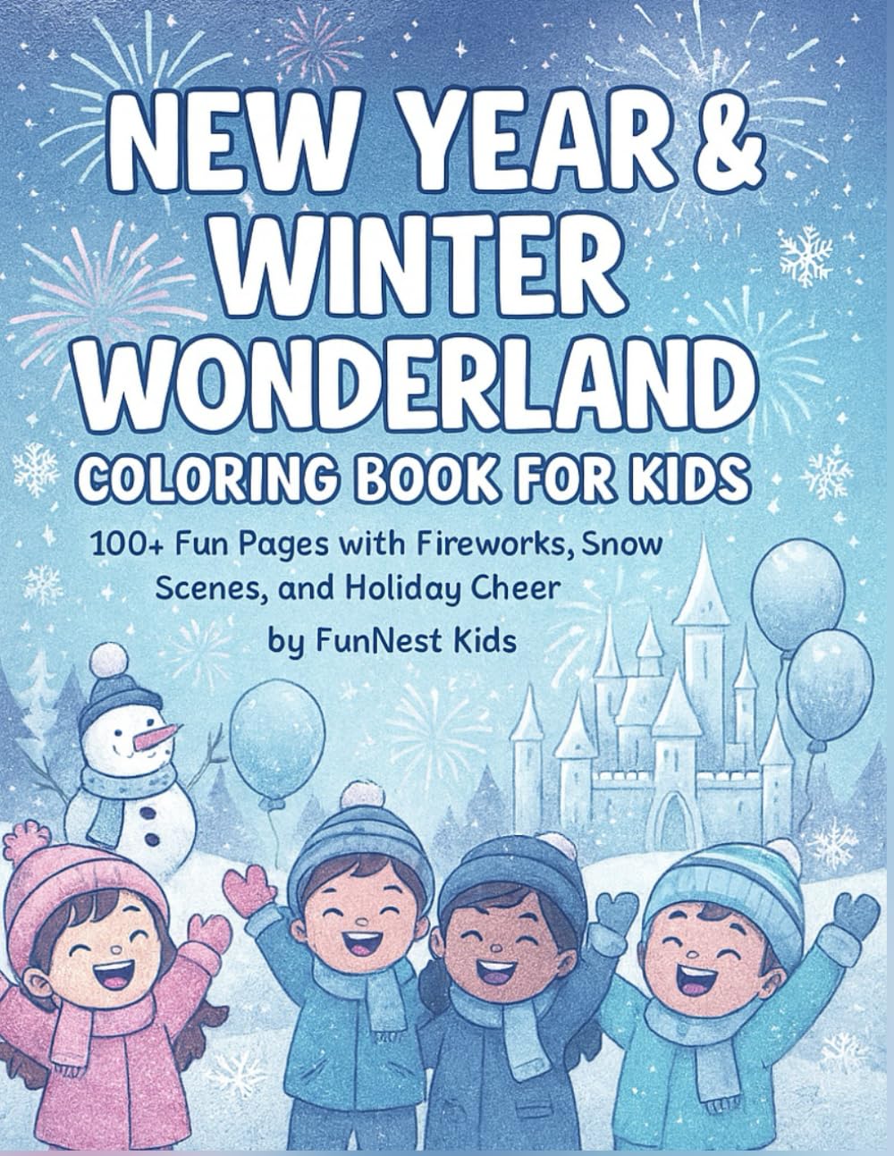 New Year & Winter Wonderland Coloring Book for Kids!: 100+ Fun Pages with Fireworks, Snow Scenes, and Holiday Cheer! (Holiday Fun Factory Series)