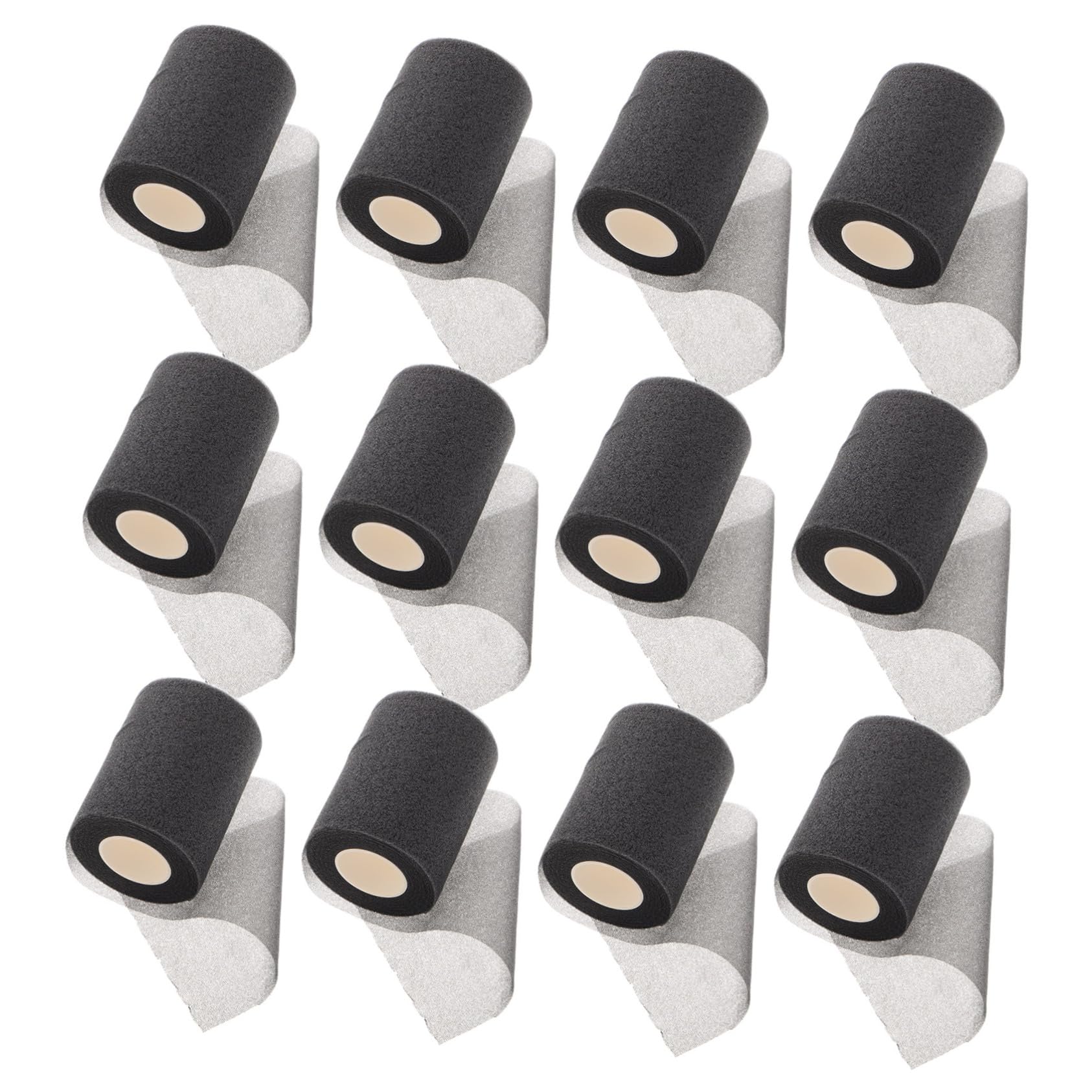 BCOATH 12pcs Sports Foam Bandage Grips Overgrip for Tennis Racket Grip Tape Athletic Tape Anti Slip Grip Tape Tennis Overgrip Grip Tape Racket Accessories Tennis Grip Tape Sponge Black