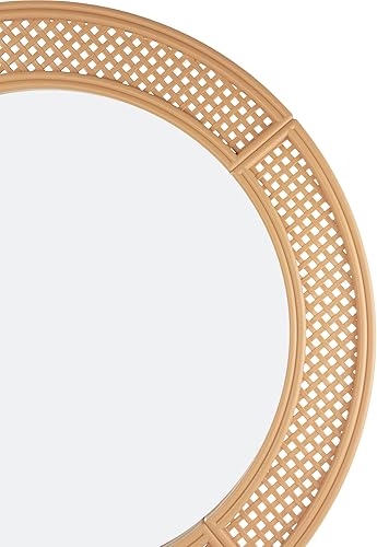 Miniatura 4 de Northlight Espejo de pared tejido de ratán redondo de 30 pulgadas