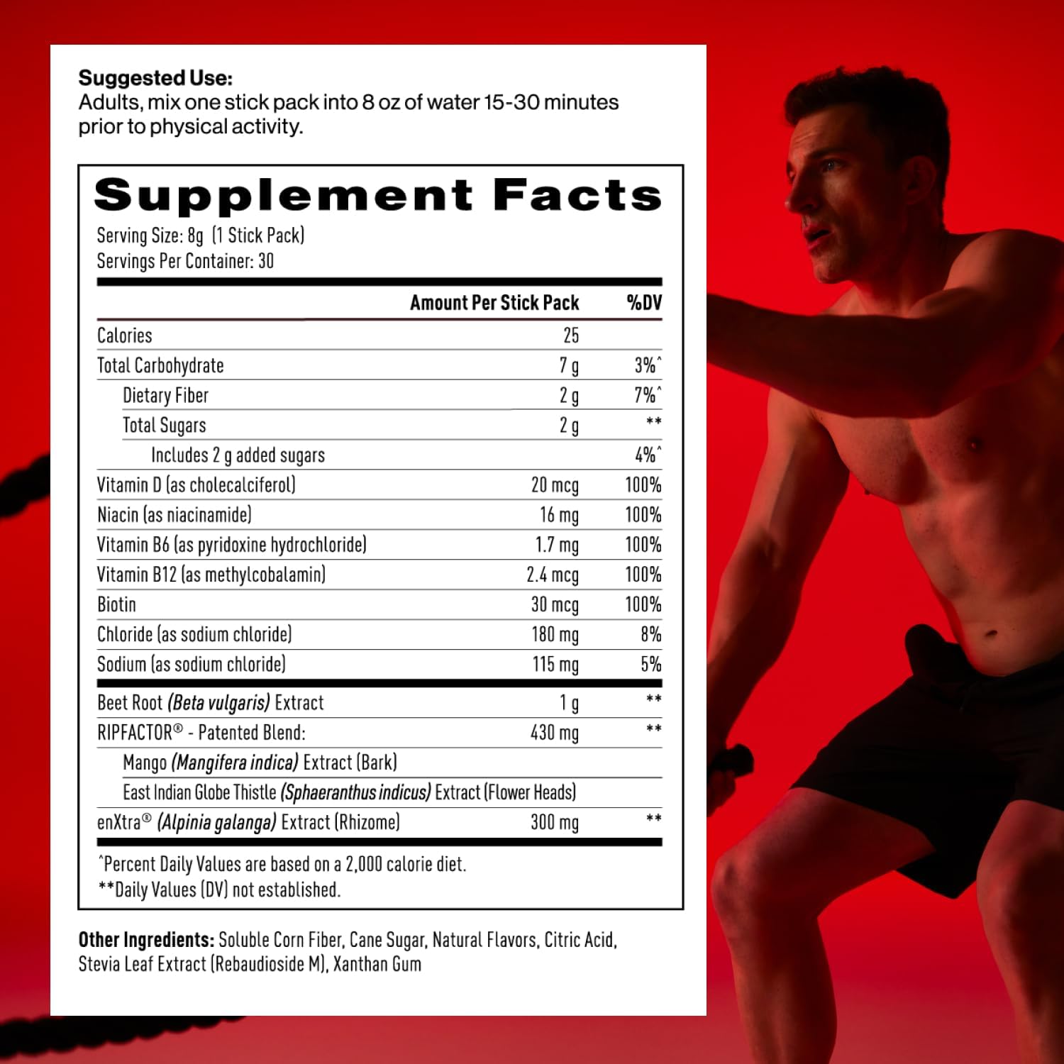 Mdrive Accelerate Pre-Workout Powder, Single Serving Packets, Mixed Berry, 30 Count (Non-Stimulant, Mixed Berry)