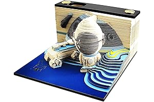 3D Astronaut Memo Pad And 2024 Calendar With 118 Sheets Of 3d Art Moon Exploration