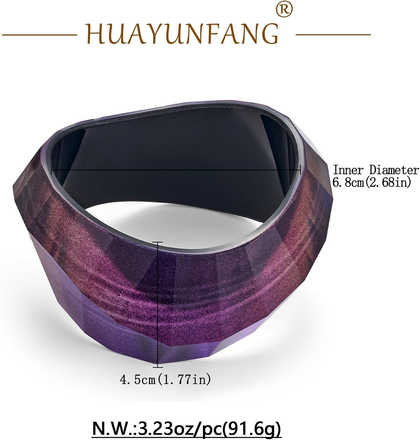 Trendy Acrylic Resin Bangle Bracelet for Women Chunky Transparent Acetate Mottled Plate Bangle Bracelet Statement Jewelry - Image 6