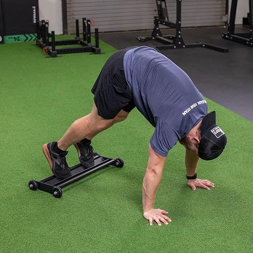 Miniatura 5 de Titan Fitness Glider para abdominales de los isquiotibiales de glúteos, rodillo para piernas y abdominales para gimnasio en casa, equipo de