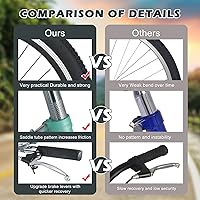 Vista 183 de H&ZT Triciclo para adultos, bicicleta de 3 ruedas, triciclo crucero, con engranaje de 7 velocidades, mango de freno de estacionamiento, escalón