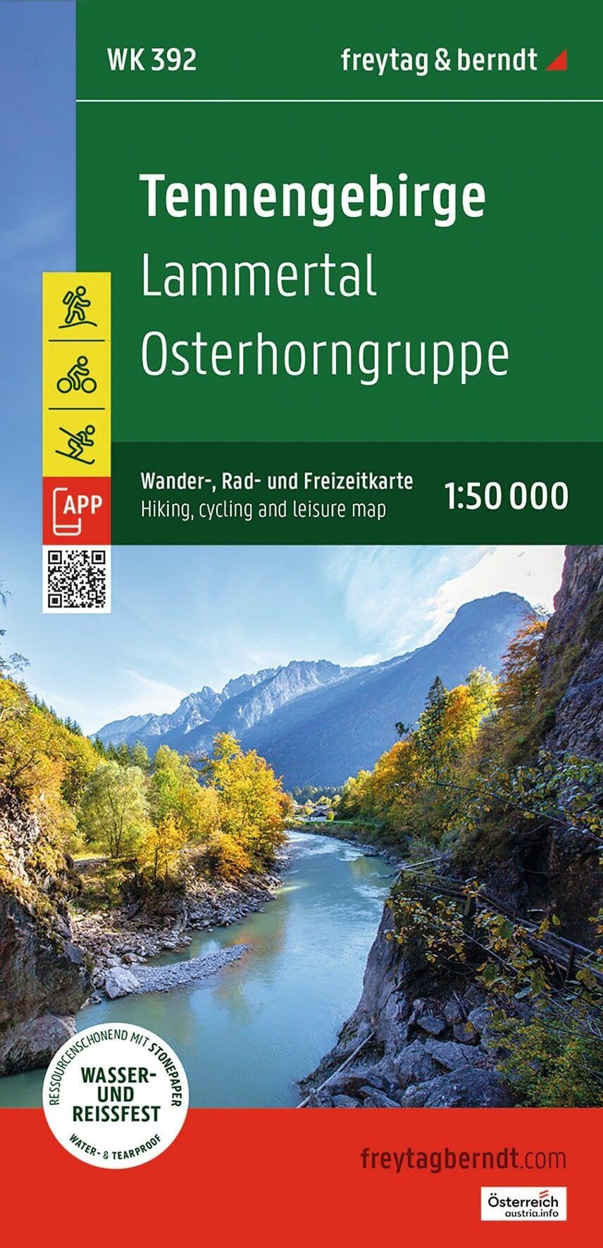 Tennengebirge Hiking, cycling and leisure map - WK392 1:50,000