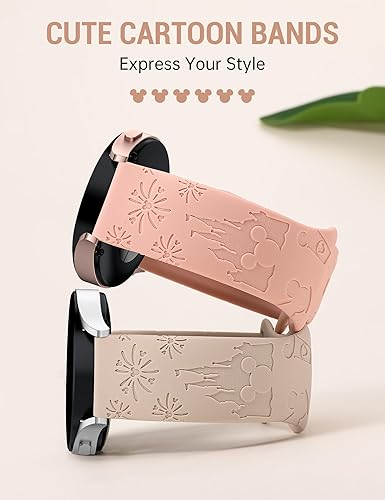 Miniatura 2 de Paquete de 4 correas grabadas de dibujos animados compatibles con Samsung Galaxy Watch 7FE654Active 2 de 1.575 pulgadas, 1.732 pulgadas, Watch 5 Pro