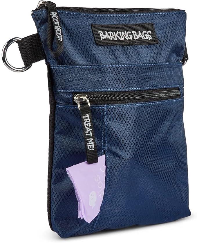 Barking Bags Dog Treat Pouch As Seen On Dragons' Den Compact Blue Dog
