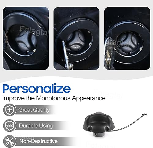 Miniatura 4 de Tapa de gas para llenado de depósito de combustible, tapa de gasolina compatible con Hummer H2 2004 2005 2006 2007, Hummer H3 2006 2007 2008 2009