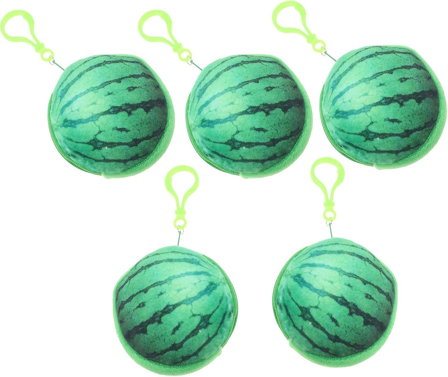 5 Pcs Cute Plush Watermelon Coin Purse for Keychain
