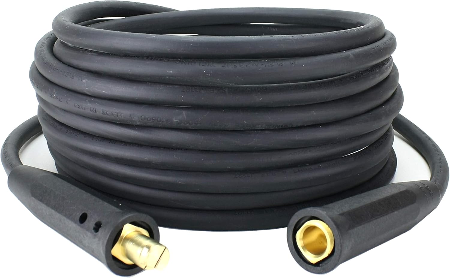 SÜA - 300 Amp Welding Lead Extension - Dinse 35-70 Male/Female Connector - #1 AWG 100% Copper Cable (25 FEET)