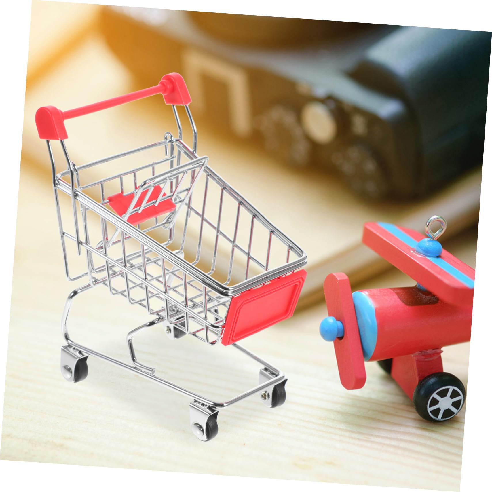 ORFOFE 3pcs Mini Cart Bins Kitchen Utility Cart Metal Plastic Organizer Random Color