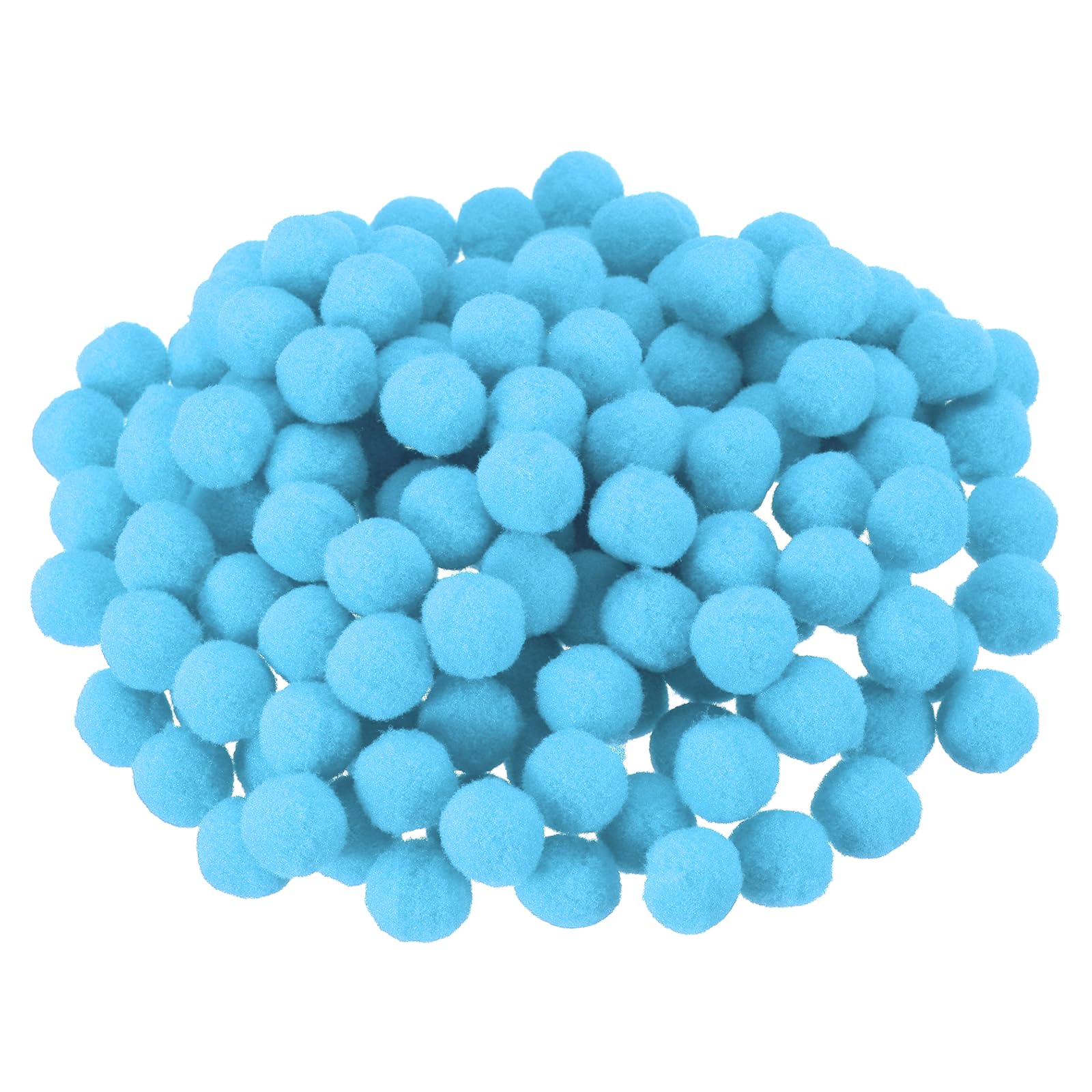 PATIKIL 0.8inch Pom Poms for Crafts, 150Pcs High Elastic Fuzzy Pastel Balls for Art Supplies DIY Creative Craft Material Handicraft Decorations, Light Blue โ image 1