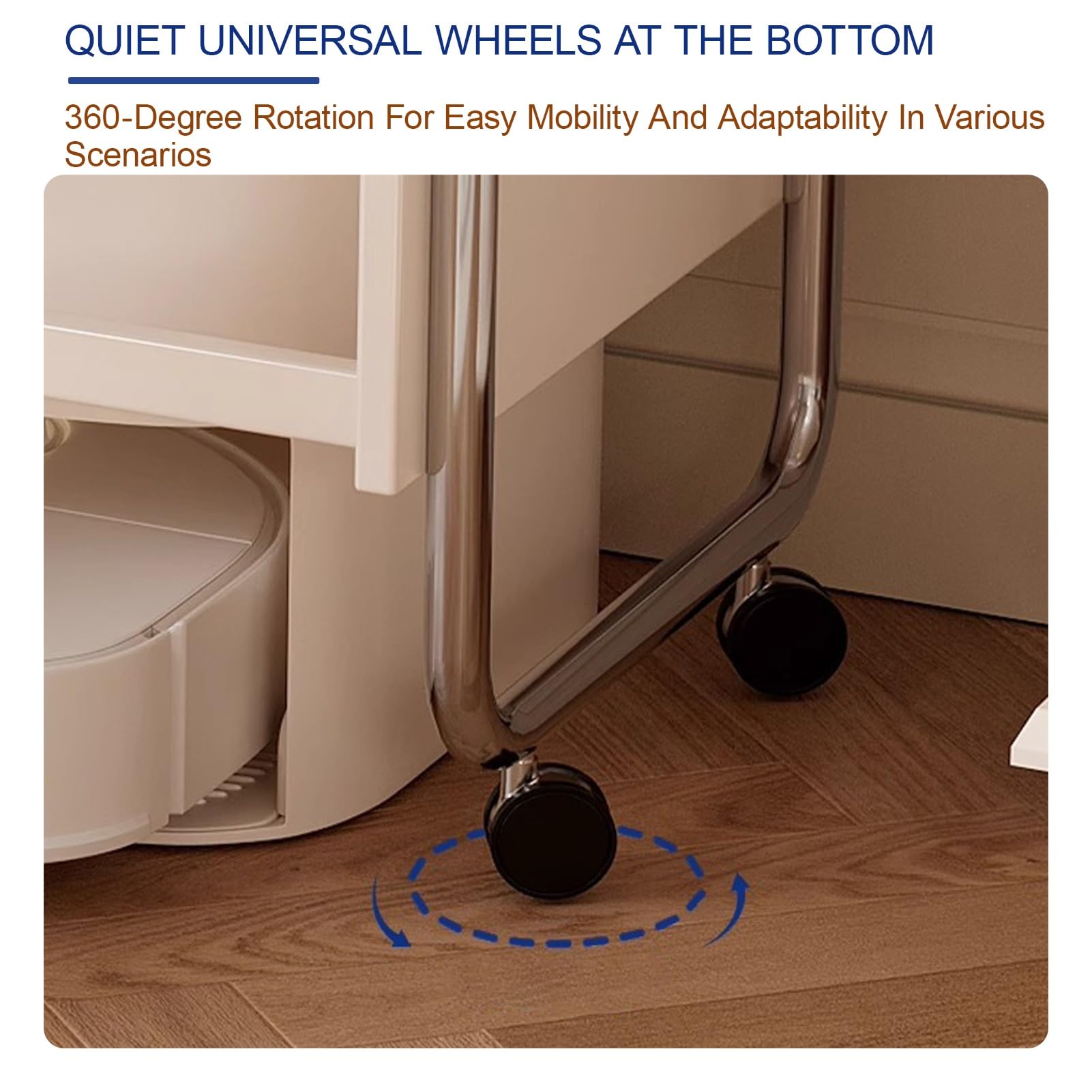 Supporto A Vacuum Robot Nascosto Con Ruote, Rack Organizzatore In Acciaio Al Carbonio Durevole, Stazione Di Ricarica Mobile Per Soggiorno Home Office Kitchen, Elegante Armadio Di Stoccaggio A Spazio R