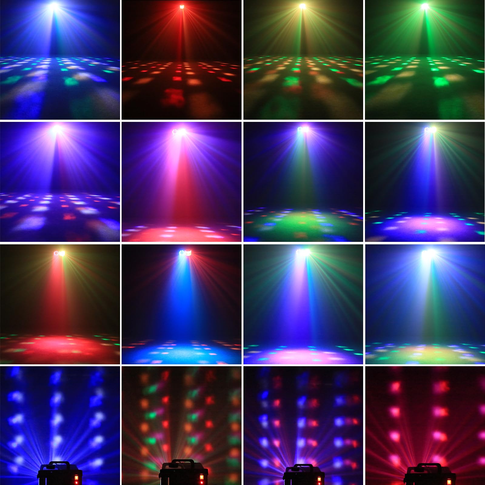 1200W Macchina del Fumo con Telecomando Wireless, Fasci 9 LED RGB Luci da Festa con 14 Colori Statici Capacità di 1L Macchina della Nebbia Stroboscopico per Halloween Matrimoni Natale Palcoscenici