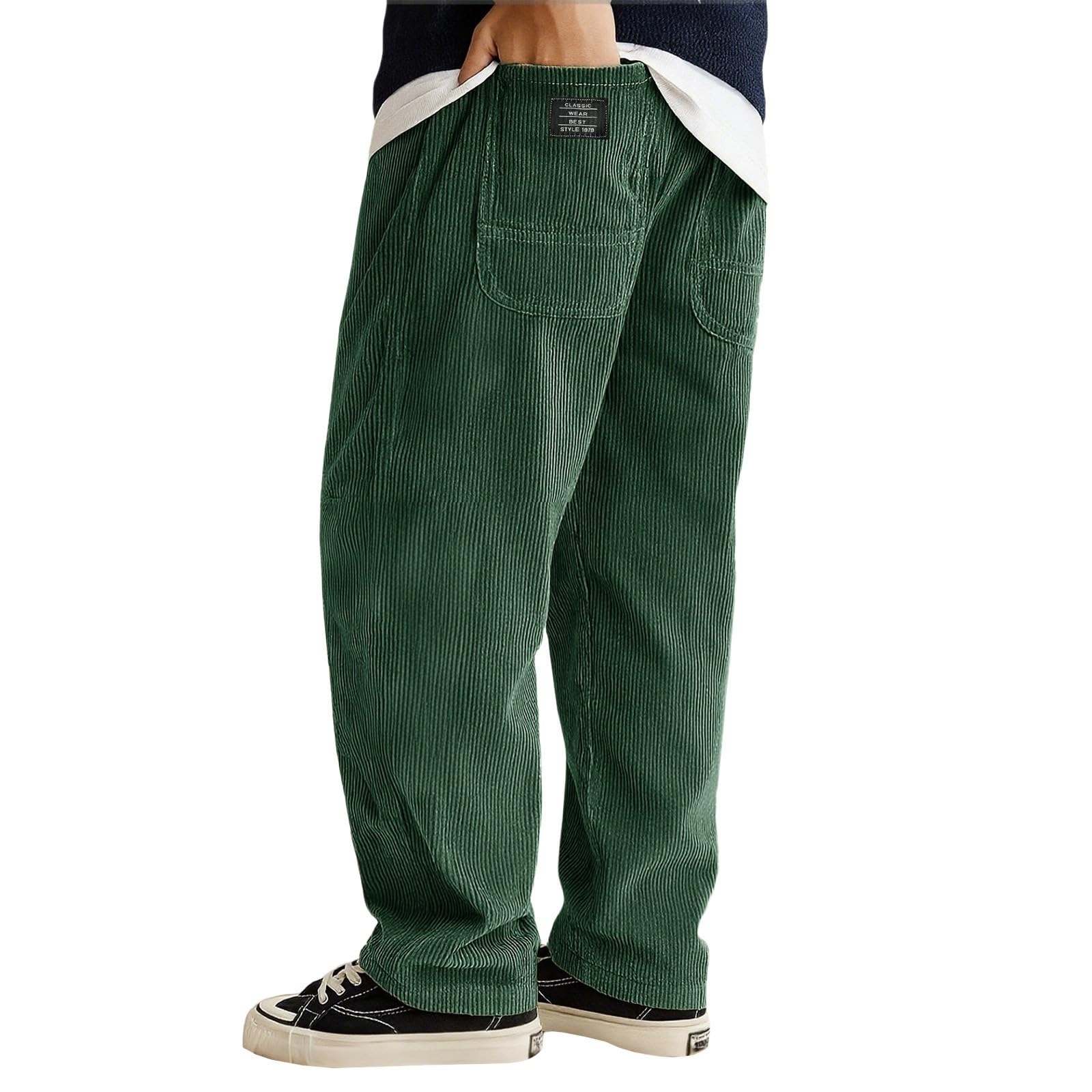 Pantaloni da uomo in velluto a coste, per autunno e inverno, per il tempo