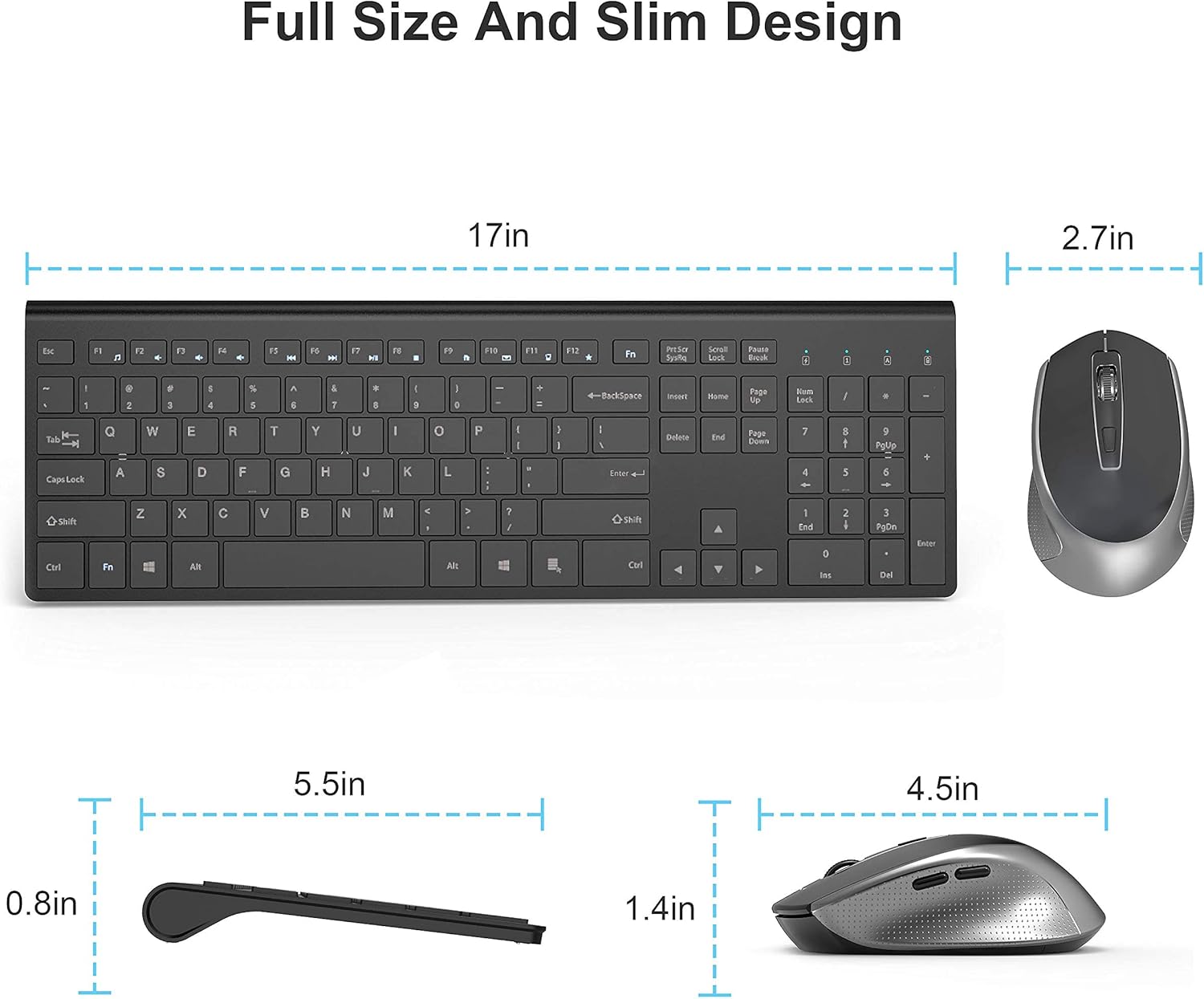 Keyboard and Mouse Dimensions