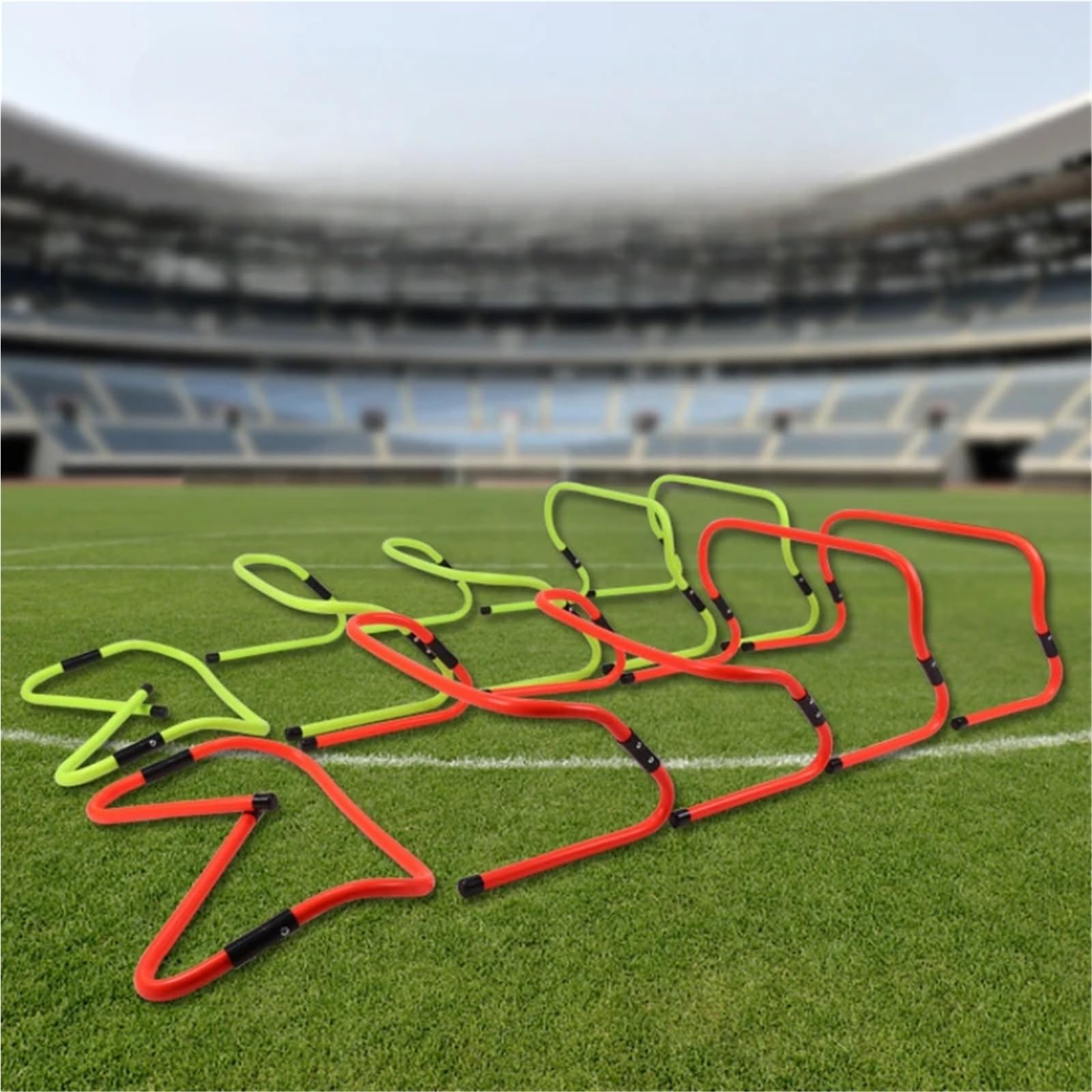 Vallas De Agilidad 6PCS Hurdle Training Football Hurdles Agility Outdoor Adjustable Height Equipment Soccer Stable Squadexerciseladder Rack