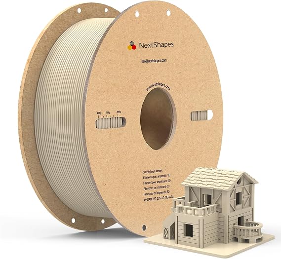 Standard PLA Filament 1.75mm, Dimensional Accuracy +/- 0.02 mm, Neatly Wound PLA, Fast Printing, 1KG Cardboard Spool (2.2 lbs), Fits for Bambu Lab 3D Printerss (Wood, 1000g)