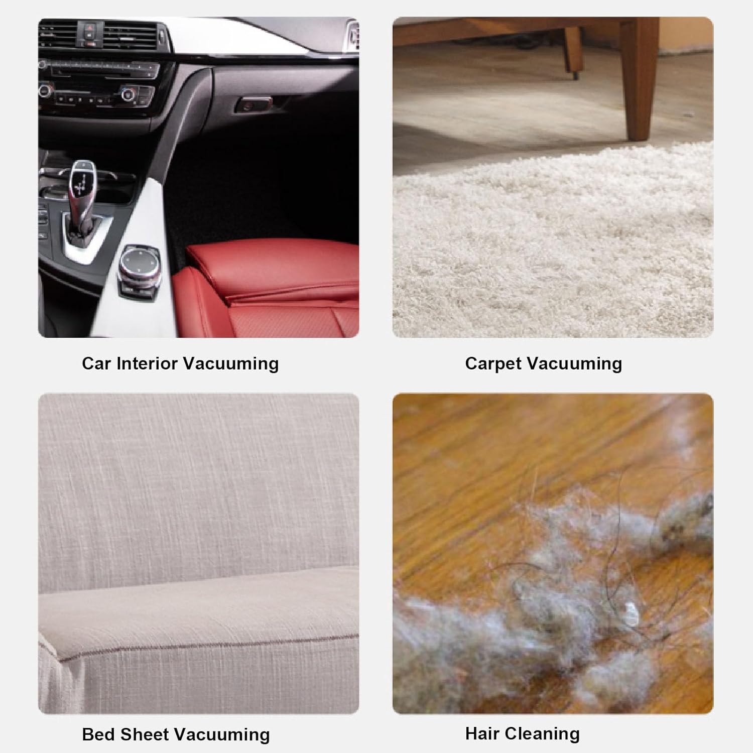 Cordless Leaf Blower with Battery, High Power Handheld Electric Leaf Vacuum Cleaner, for Lawn Care, Cleaning Kit with Hose and Nozzle Tool (US Plug)