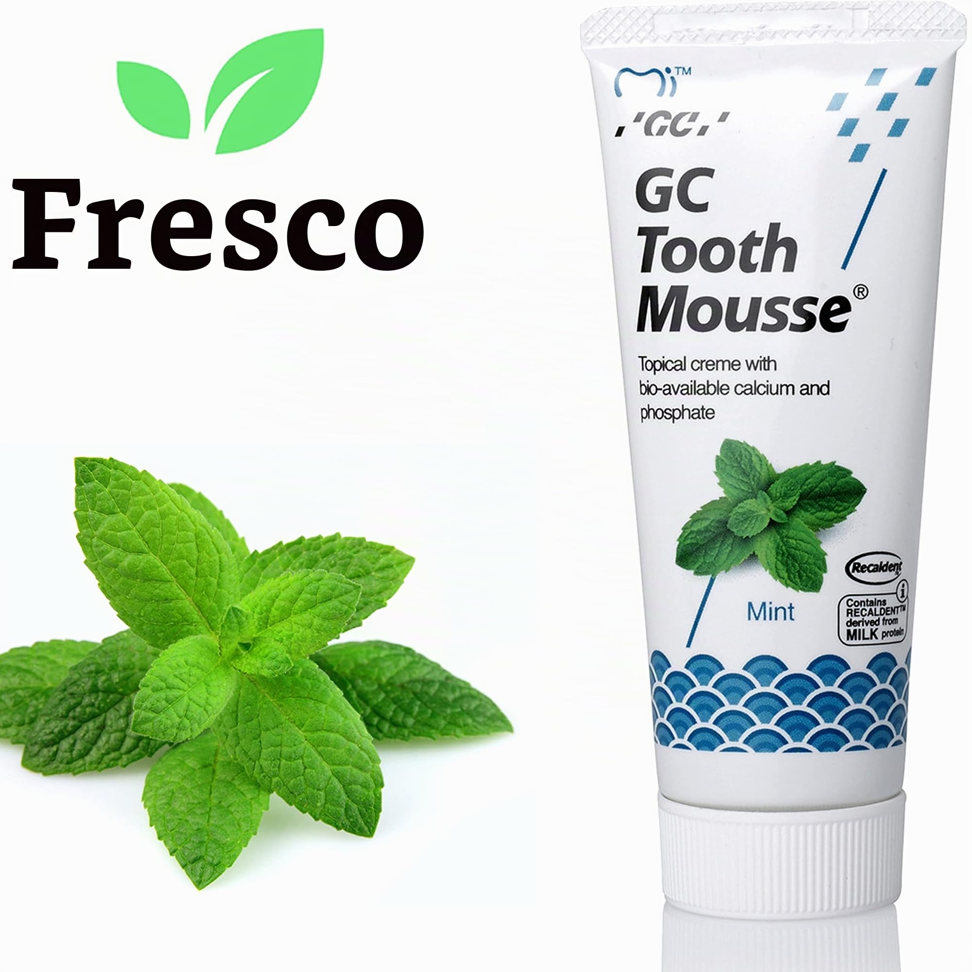 GC Tooth Mousse Pasta de dientes 35ml menta, Pack de 2 (2x 35ml)