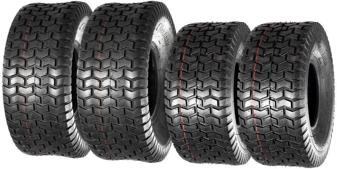 MaxAuto Lawn Mower Turf Tires 15x6-6 Front & 20x8-8 Rear 4PR(2 Front Tires+2 Rear Tires)