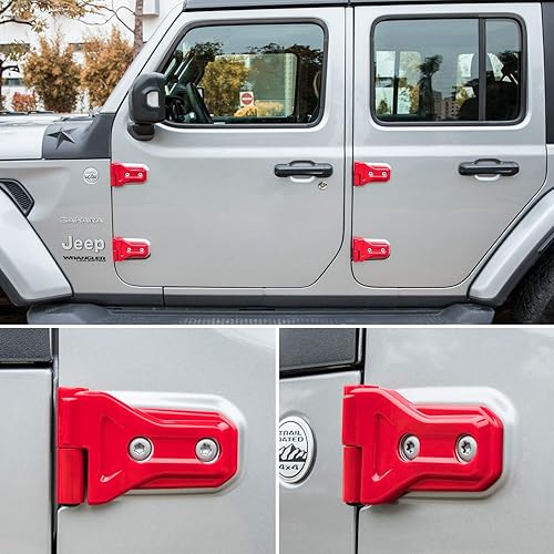 Vista 27 de Cubierta de bisagra de puerta, accesorios exteriores, decoración para Jeep Wrangler JL JLU Sport Sahara Freedom Rubicon Unlimited y Gladiator JT 2