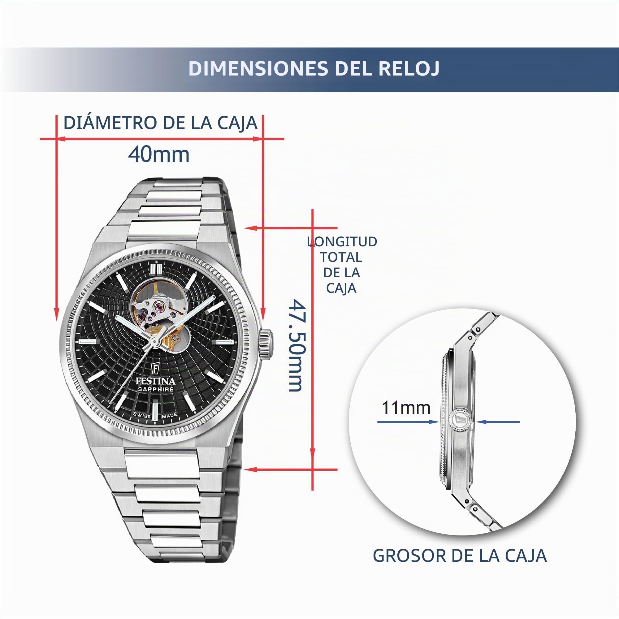 Festina Reloj automático Rivé Swiss Made