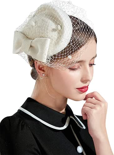 Z&X British Vintage Wool Felt Pillbox Hat Ladies Church Derby
