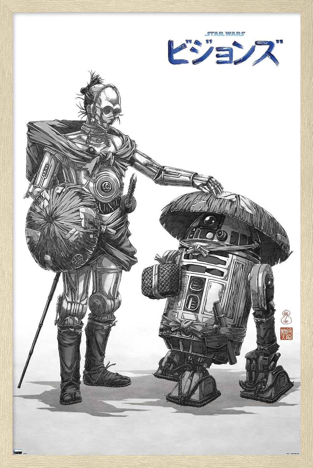 Star Wars: Visions - Droids Wall Poster, 34L" x 22.4W", Premium Unframed Version