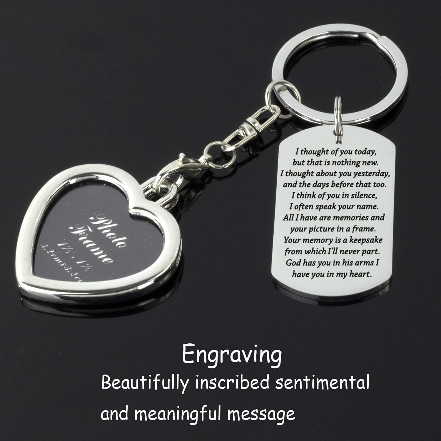 HUTIMY in Memory Gifts Keychain for Men Women Sympathy Gifts for Loss of Loved One in Remembrance Jewelry Memorial Keychain - Image 3